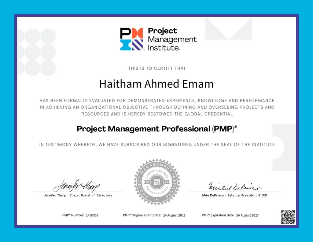 PMP Certificate